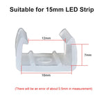 clips fixation rubans led transparents 6mm 8mm 12mm clips murales bande lumineuse néon rgb