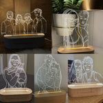 Lampe photo 3D personnalisée avec gravure
