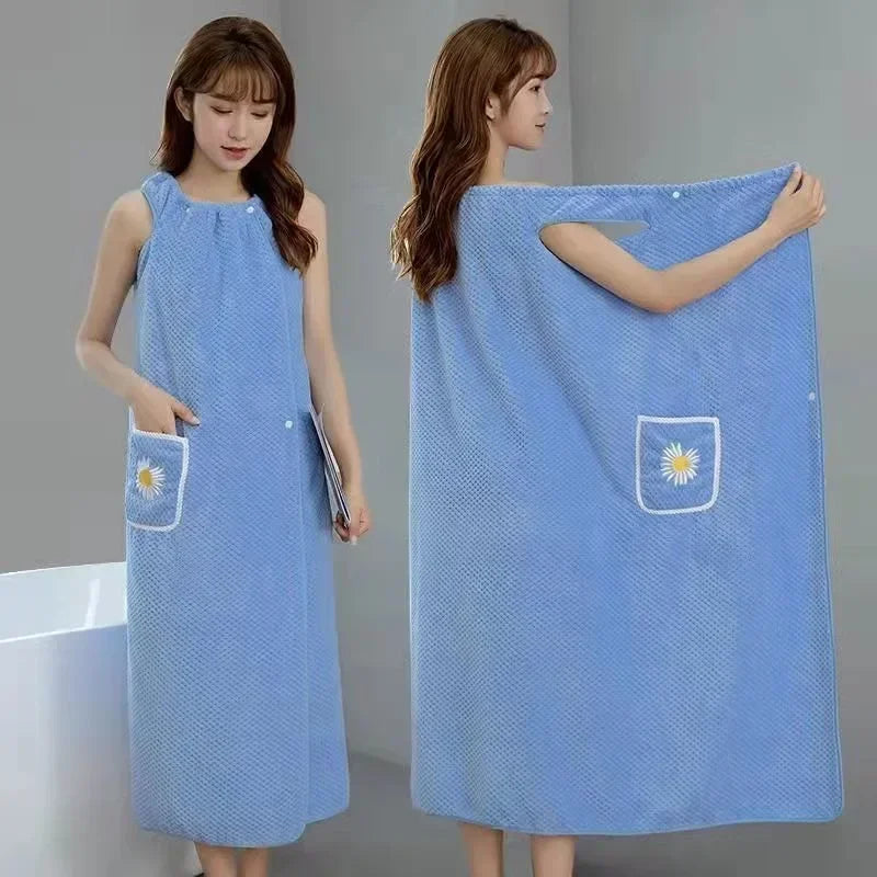robe bain coton violet rose bleu clair vert séchage rapide lavable machine simple confortable