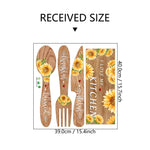 décorations murales rustiques tournesol love my kitchen grateful thankful blessed vinyle autoadhésif