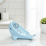 porte savon baleine rose bleu enfantin oculé lisse décoration ludique