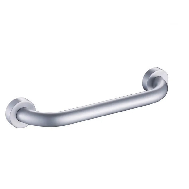 poignée salle bain aluminium noir blanc argent moderne fixations sécurités rondes lisses