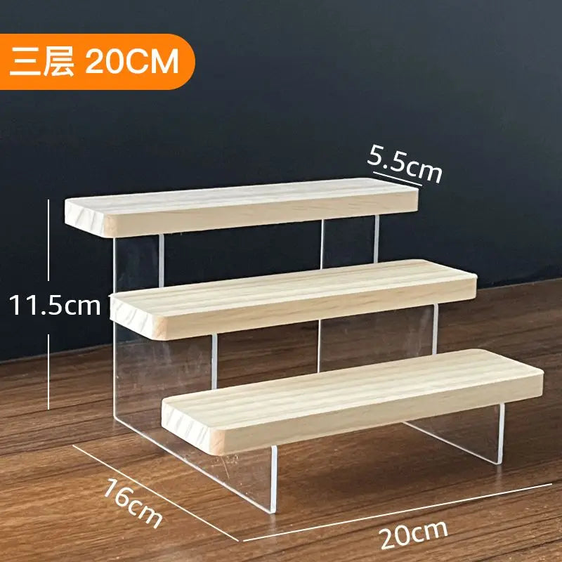 étagères murales bois transparentes modernes clips minimalistes rangement jouets cosmétiques