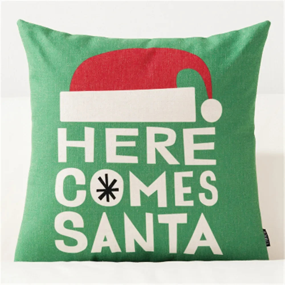 coussins noel motifs rennes neige sapins merry christmas festive decoration voiture maison