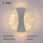 lampe murale moderne gris marbre éclairage quotidien cuisine chambre coucher entrée 9W LED