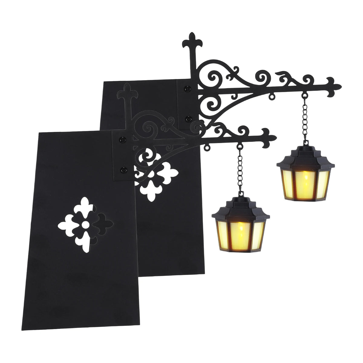 lampe lecture suspendue vintage noir doré motif géométrique led métallique romantique chambre