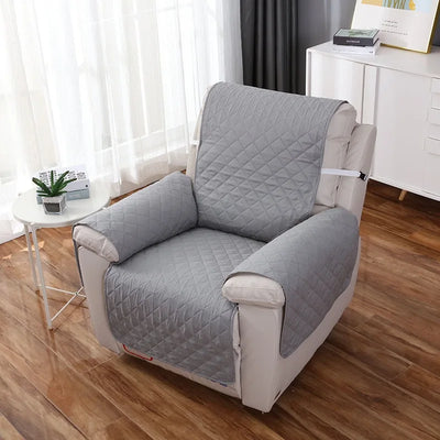housse chaise inclinable marron beige quiltée élastique ajustable classique facile nettoyer Polyester