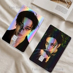 autocollant decoratif carte visite multicolore effet holographique image personnage accessoire moderne populaire pvc 85.6x53.98mm