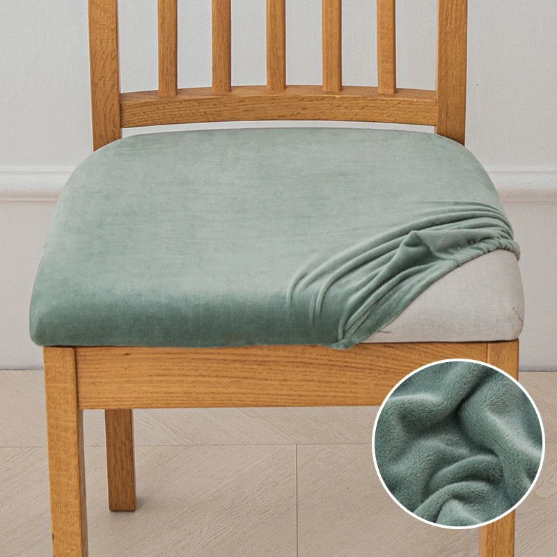 housse chaise extensible velours uni fauteuil cuisine salon moderne lavable