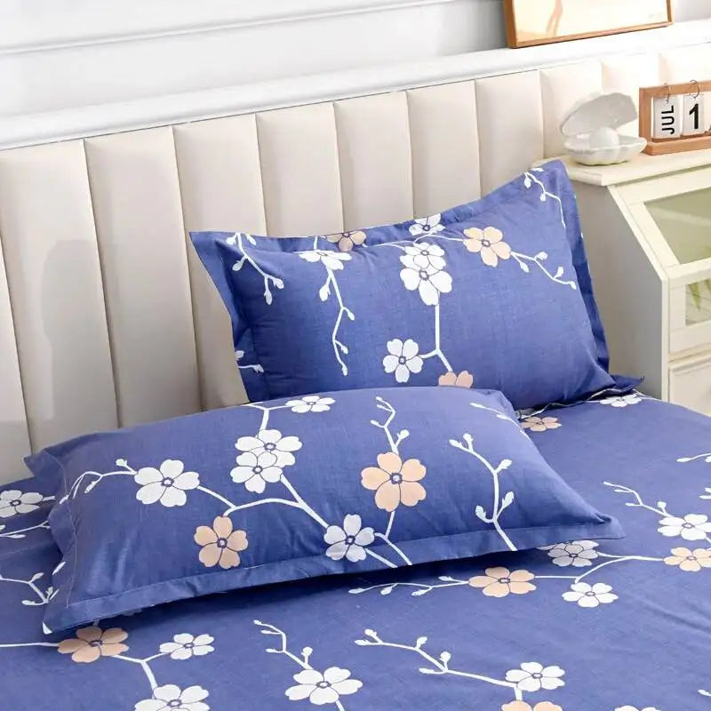 taies d'oreiller fleur bleu violet moderne non toxique polyester respectueux environnement