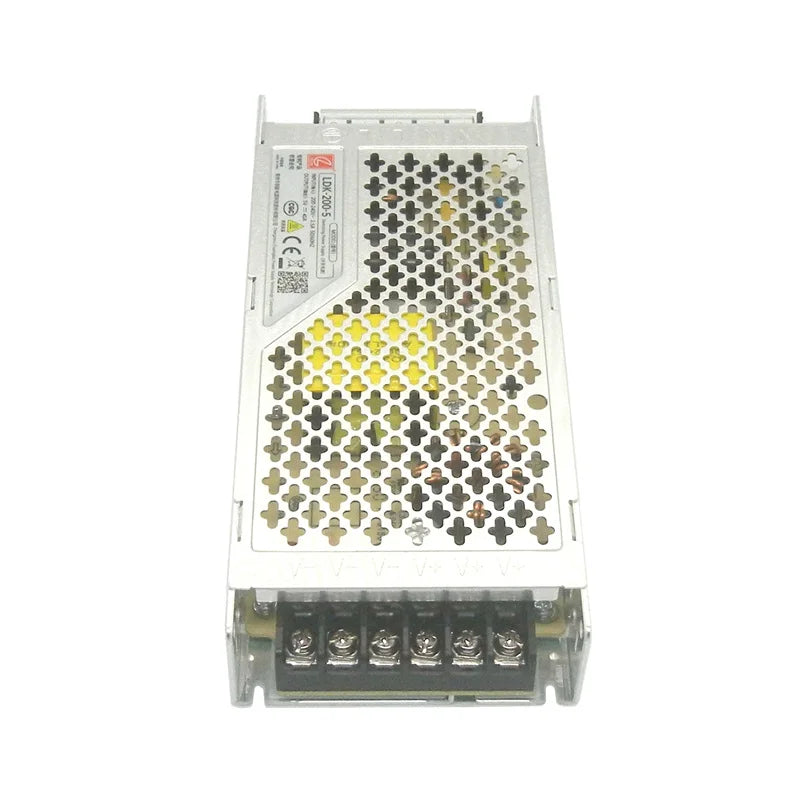 transformateur électrique argenté moderne 200w 40a clips latéraux connecteurs électriques certifié