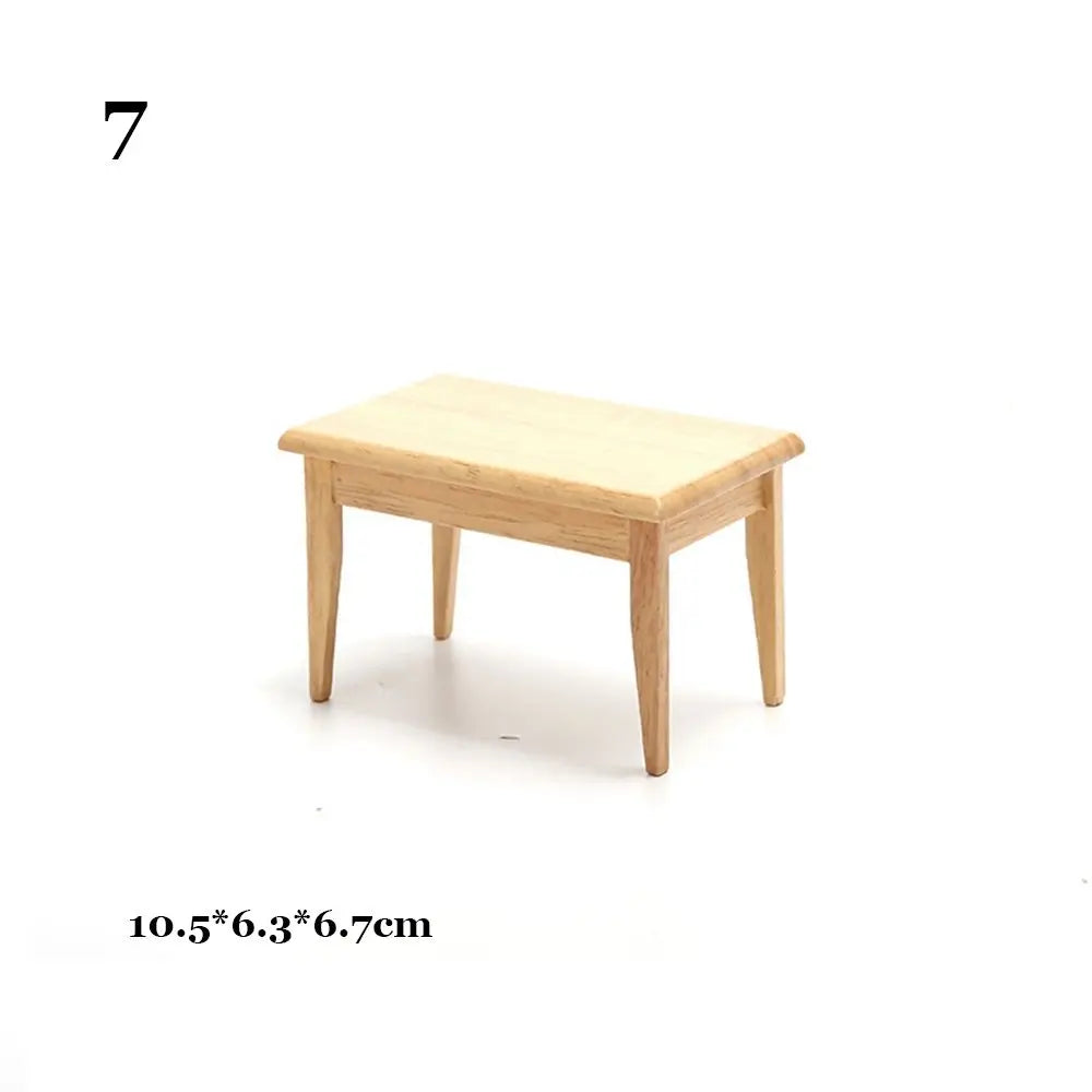 chaises table miniature blanches modernes minimalistes bois enfants jouets
