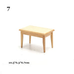 chaises table miniature blanches modernes minimalistes bois enfants jouets