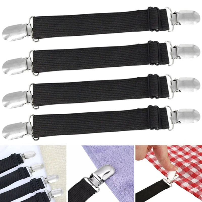 attaches lit clips métalliques tissu noir ensemble moderne pièces fixations literie noires