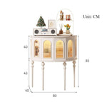 armoire salon vintage porte vitrée transparente rétro bois chaleureux étagère