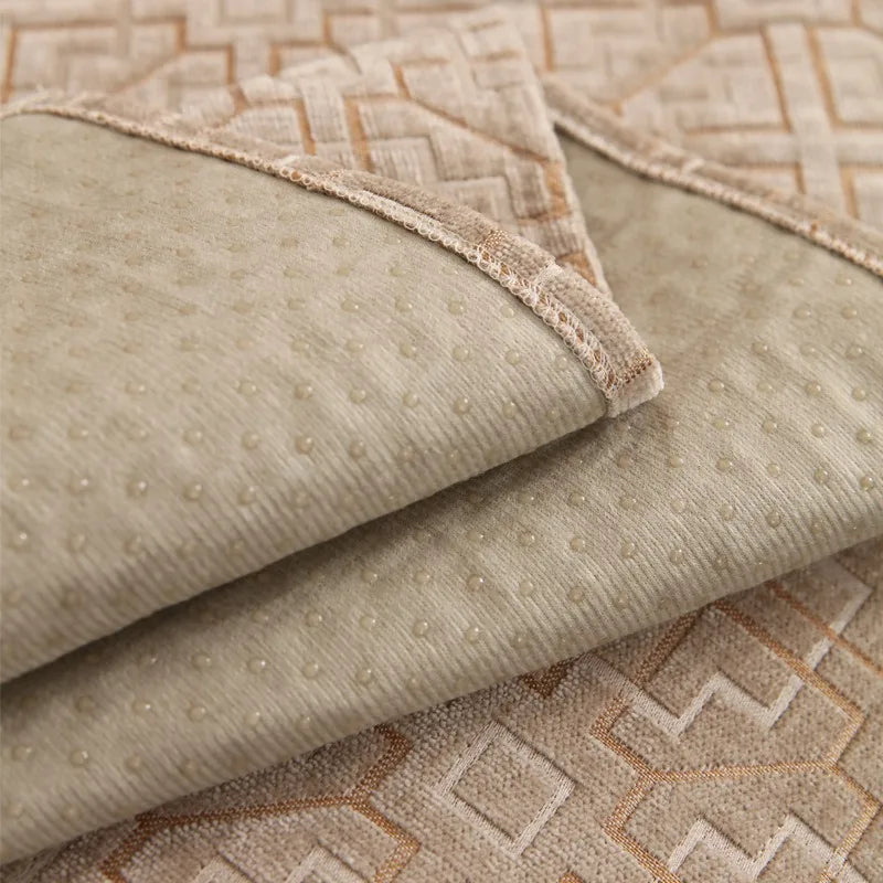 coussin canapé géométrique beige housse textile jacquard salon fauteuil banquette