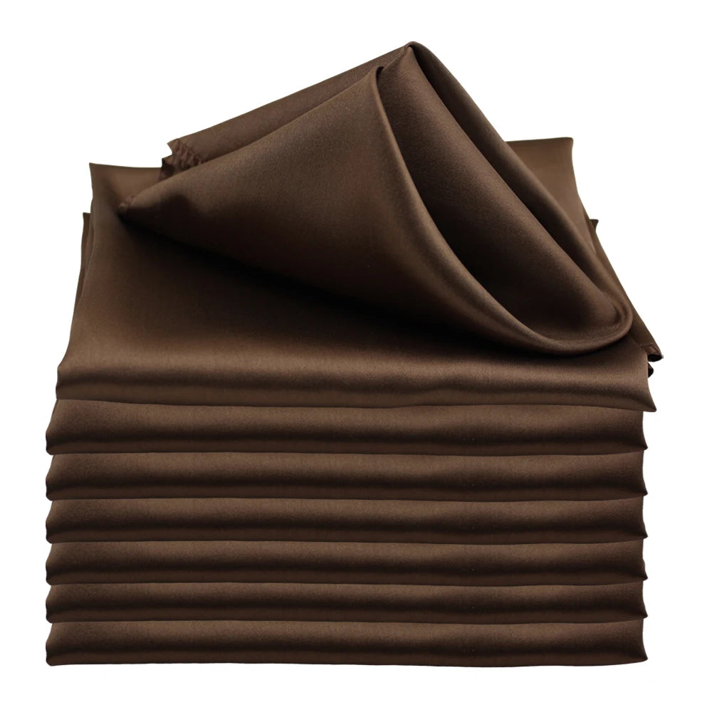 serviettes table satin carrées mariage décoration fête couleur unie classique