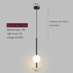 suspension lumineuse moderne or noir sphères blanches câble ajustable mural éclairage intérieur chambre salon
