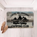 tapis sol antidérapant résistant gris montagnes camping car extérieur moderne