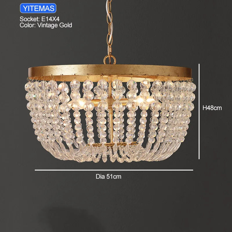 lustre classique cristal transparent doré rangs haute qualité autonome certification sécurité