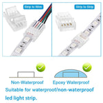 connecteurs led transparents 24v 2pin 3pin 4pin 8mm 10mm lot pièces adhésifs modernes