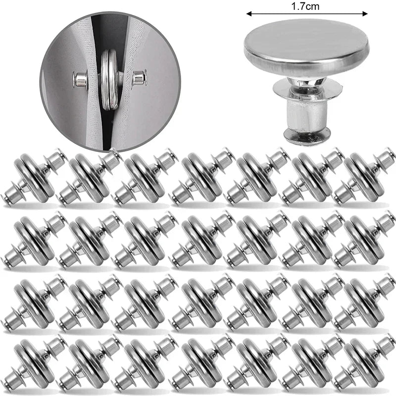 aimants magnétiques adhésifs argentés modernes rideaux 10 paires 17mm 20 paires 20mm 25mm 40