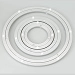 anneau table argenté moderne adhésif diamètre 16 pouces lisse opaque métal cuisine