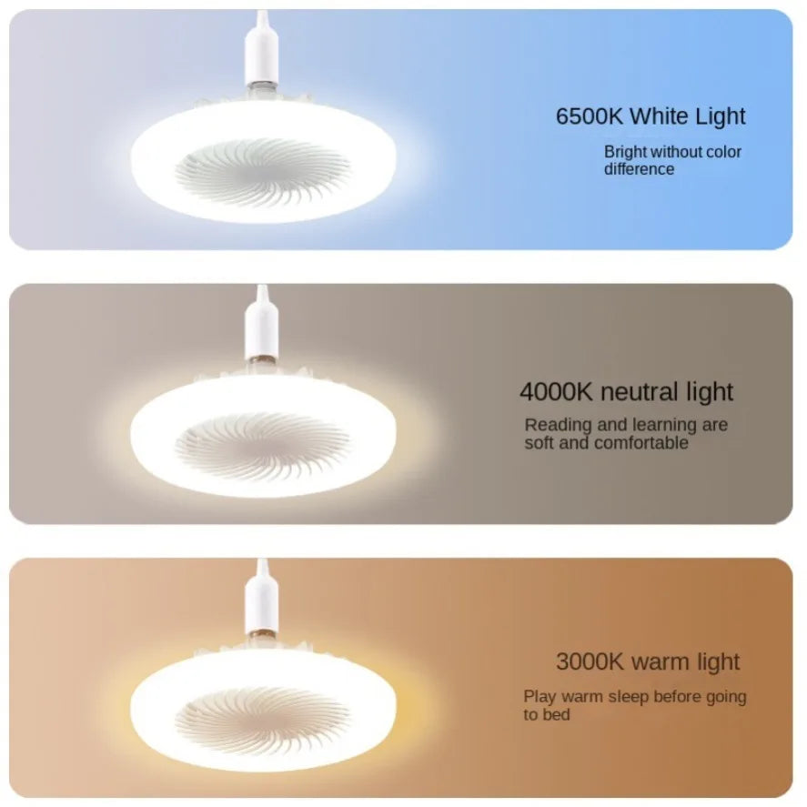 ventilateur lampe led moderne blanc télécommande éclairage fan grille ventilation