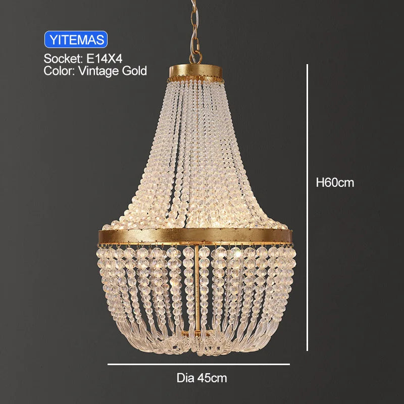 lustre classique cristal transparent doré rangs haute qualité autonome certification sécurité