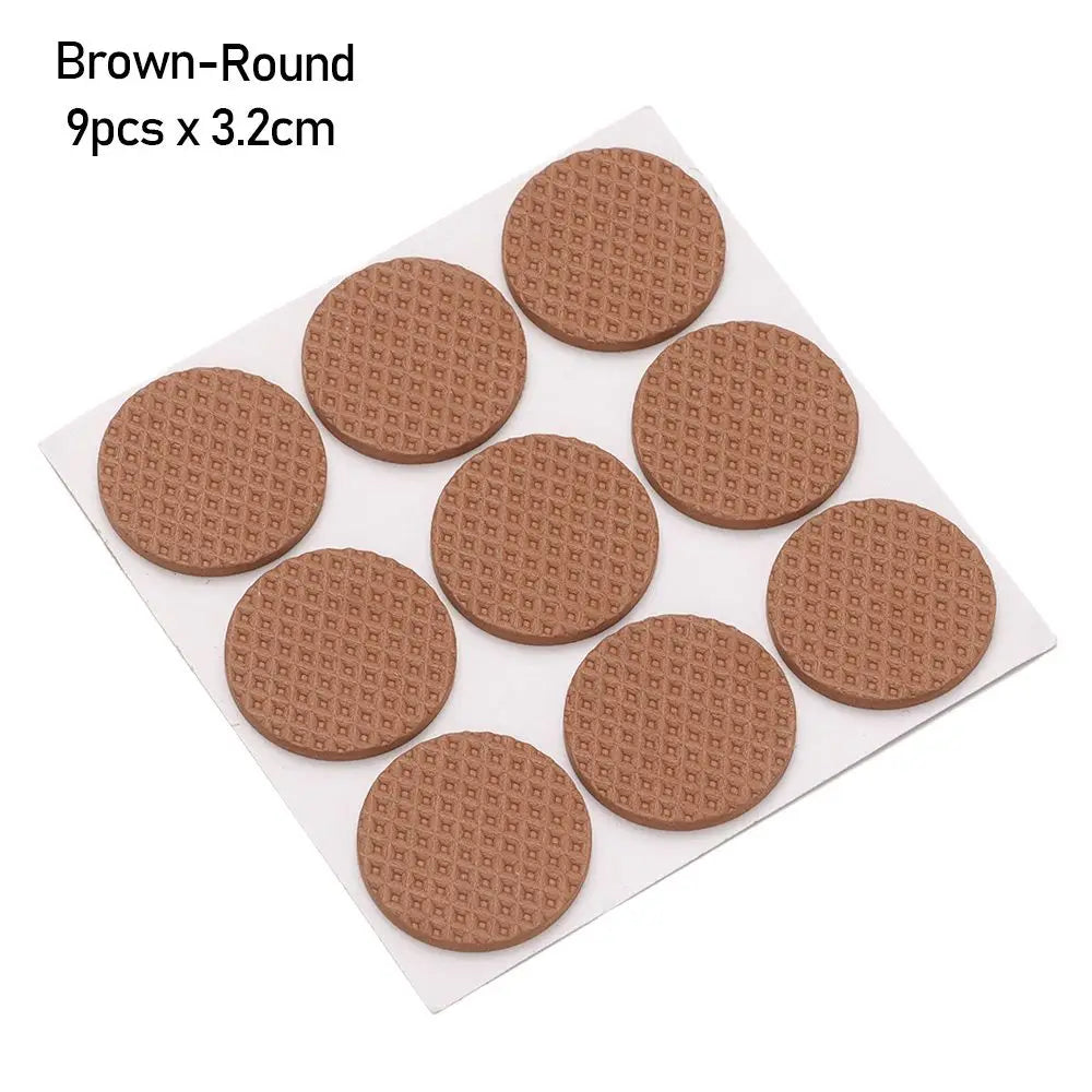 protecteurs sol feutre anti dérapant adhésifs mousse eva noirs blancs marrons ronds utilitaires 2.5cm