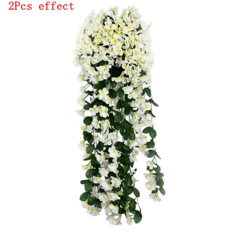 guirlande artificielle violettes fleurs modernes decoration maison intérieure 80cm boite