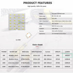 Plaque led downlight 6w 12w 18w blanc mat moderne 45x45 85x85 mm smd5730