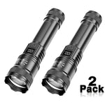 torche tactique rechargeable led 2000lm ipx4 moderne noire texturée camping