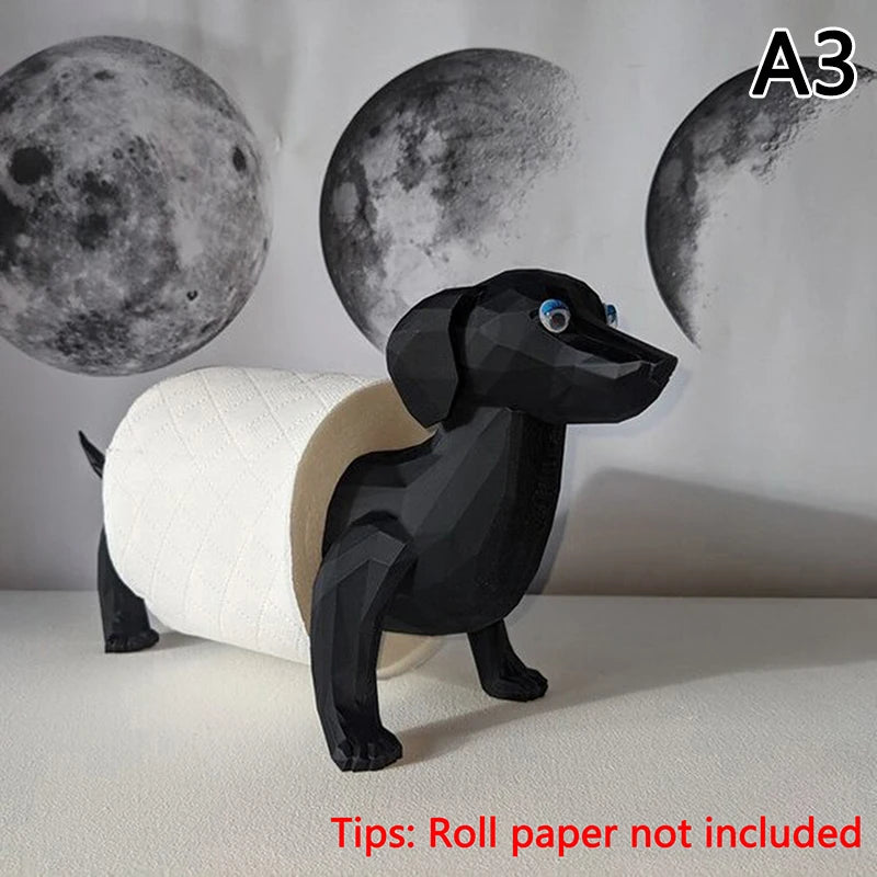 support rouleau papier toilette animaux rose noir gris beige porc grenouille adhesive fixe