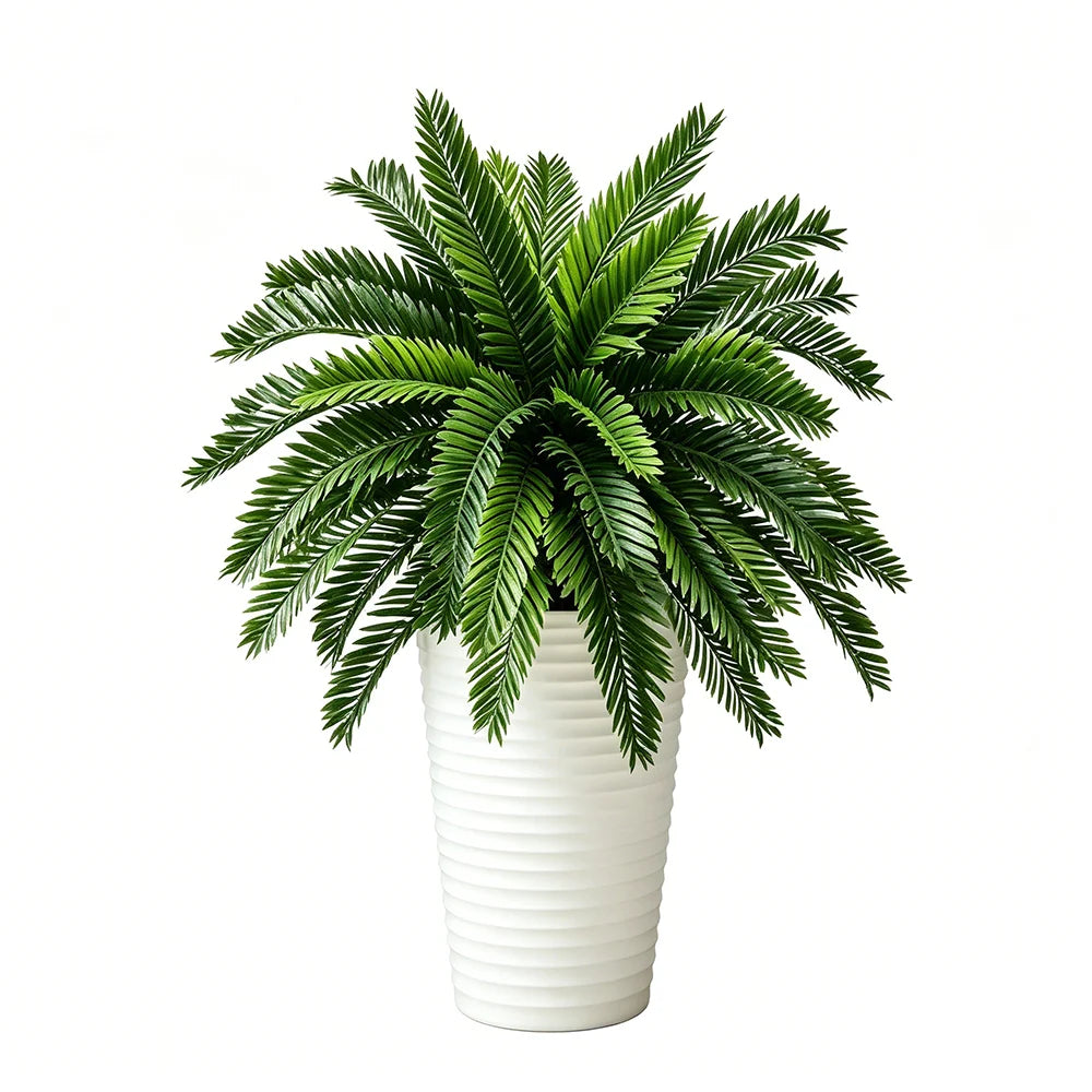 décoration intérieure plante artificielle arbuste feuilles vertes pot imitation végétal tropical maison