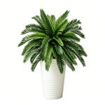 décoration intérieure plante artificielle arbuste feuilles vertes pot imitation végétal tropical maison