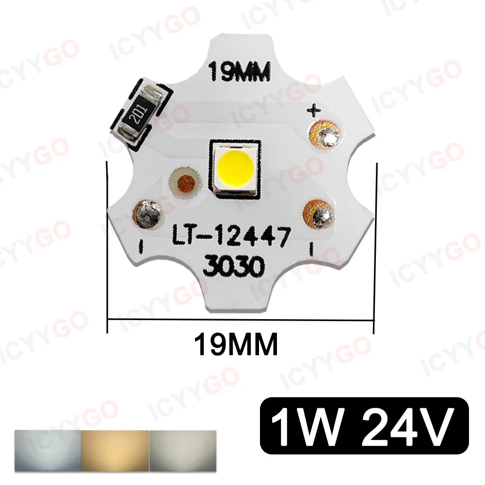 ampoules led 5v 12v 24v blanc chaud plaque 19mm diode carré moderne fixations vis