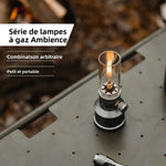 lampe gaz camping verre transparent moderne petite taille cartouche gaz instructions