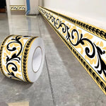 ruban décoratif auto adhésif floral géométrique classique vintage blanc vert bleu marron noir