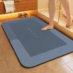 tapis sol gris moderne antidérapant absorption rapide texture douce 40x60cm 50x80cm 60x90cm