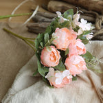 bouquet artificiel roses classique romantique intérieur mariage anniversaire baby shower