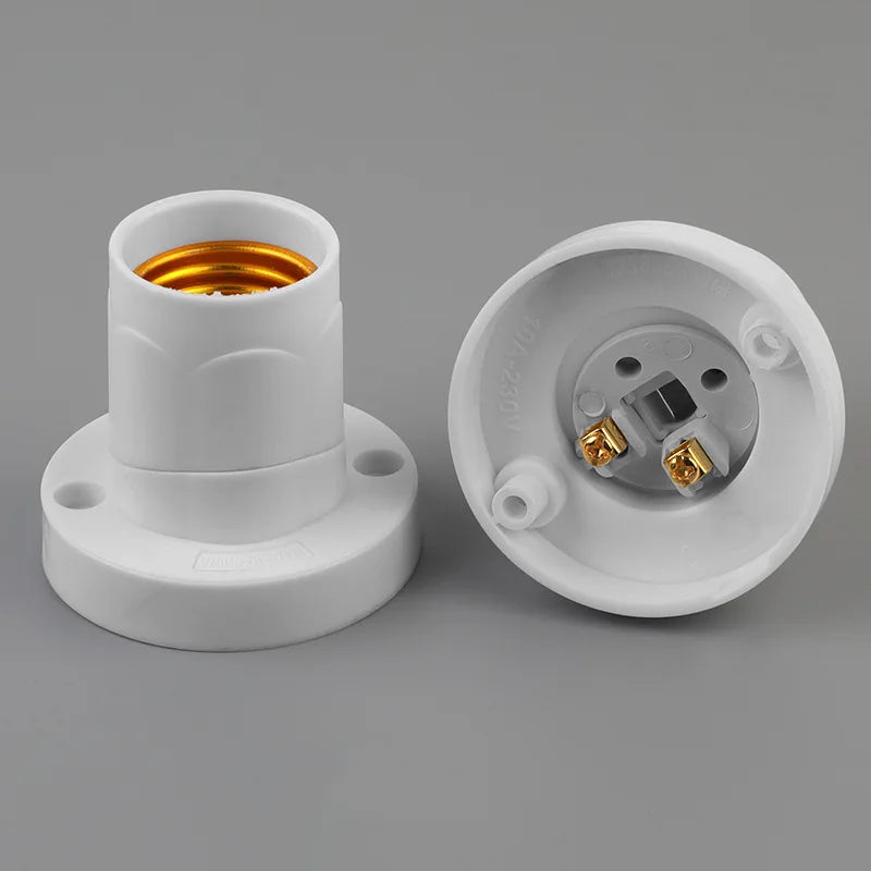 socle ampoule e27 moderne blanc doré fixations muraires rotation 45 degrés