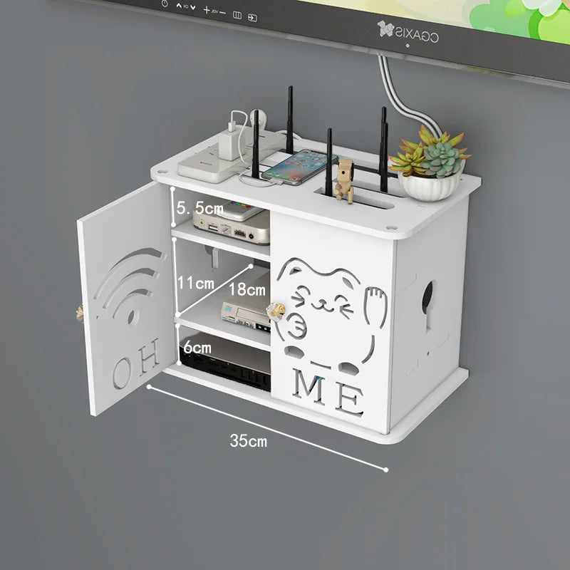 meuble rangement mural blanc moderne lignes verticales porte organisation blanc respectueux environnement
