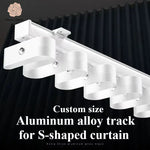 Rail rideau plafond aluminium S jaune moderne