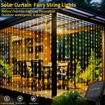 rideau lumineux led solaire multicolore moderne 3m 1m 100 ledsextérieur nocturne festive decoration