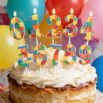 bougies anniversaire chiffres couleurs construction blocs decorative enfantine pique số đến