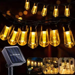guirlande lumineuse solaire led ampoules edison vintage 5m 10led 8m 20led jaune orangé noir
