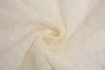 tissu polyester dentelle coeurs blanc noir rose beige rouge translucide mariage