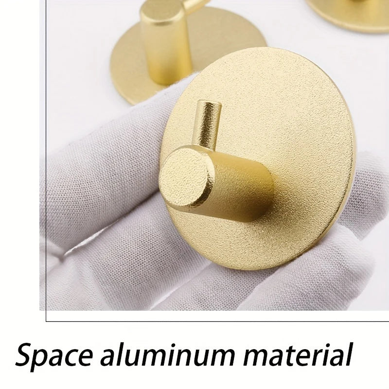 porte serviettes adhésifs muraux doré mat modernes rangement salle bains cuisine minimaliste
