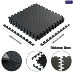 tapis sol modulable tapis eva 60x60cm 10mm epais noir texture geometrique moderne connecteurs